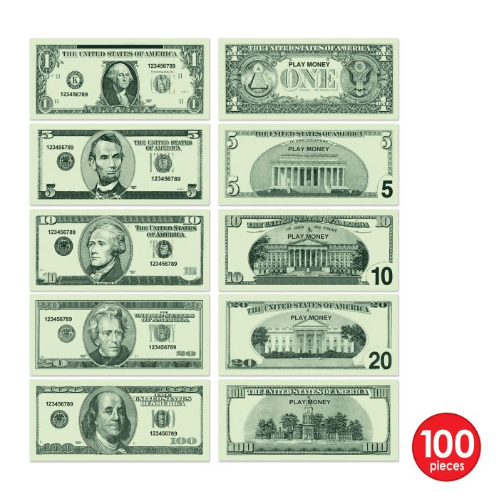 Casino Play Money 100pc