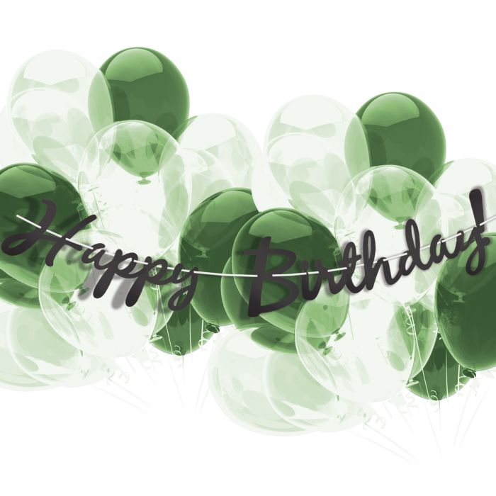 Black Happy Birthday Streamer | Generic Birthday