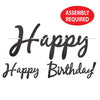 Black Happy Birthday Streamer | Generic Birthday