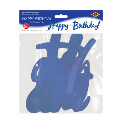 Blue Happy Birthday Streamer | Generic Birthday