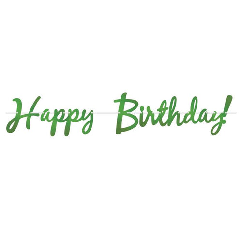 Green Happy Birthday Streamer | Generic Birthday