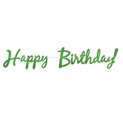 Green Happy Birthday Streamer | Generic Birthday