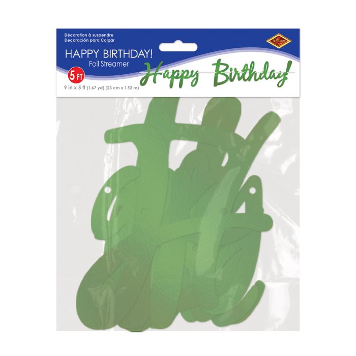 Green Happy Birthday Streamer | Generic Birthday