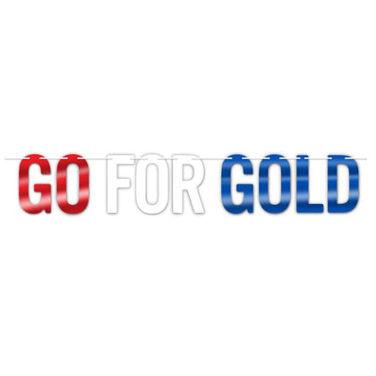 Go For Gold Foil Streamer