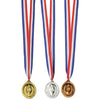 Gold, Silver & Bronze Medals w/Ribbon 3pk