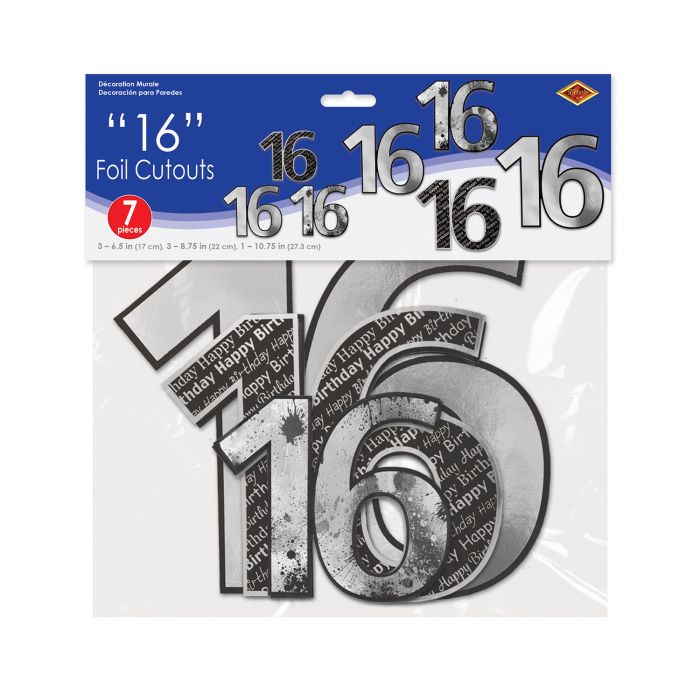 16 Foil Cutouts 7ct