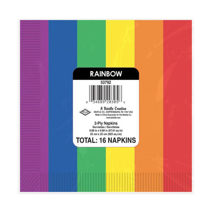 Rainbow Beverage Napkins 16ct