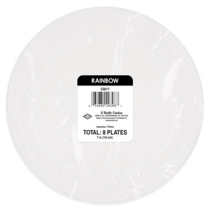 Rainbow 7in dessert Plates 8ct