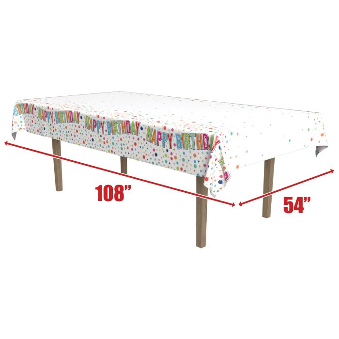 Happy Birthday Table Cover