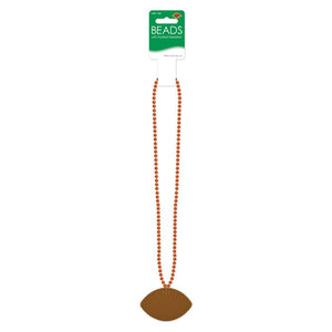 Bead w/Football Medallion Orange