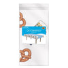 Oktoberfest-themed table cover packaging with pretzel design and brand logo.
