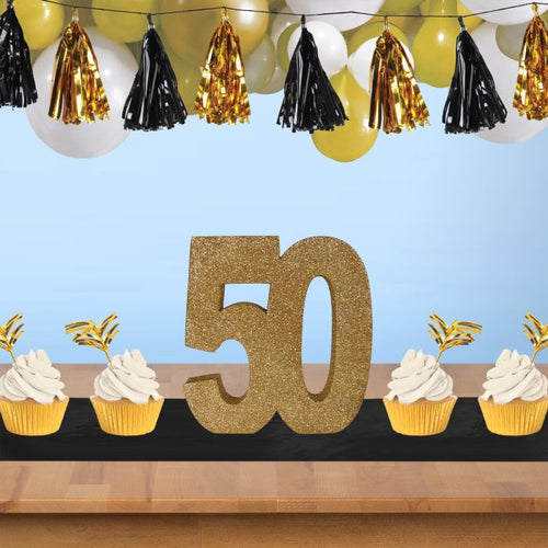3-D Glittered "50" Centerpiece