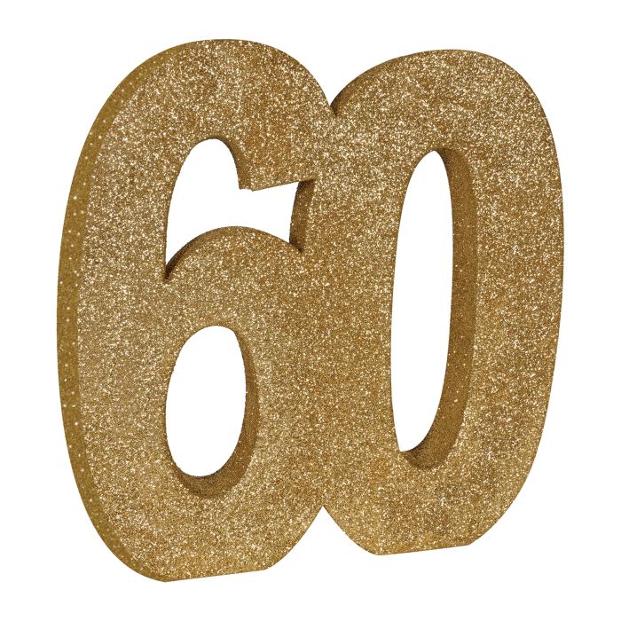 3-D Glittered "60" Centerpiece3-D Glittered "60" Centerpiece