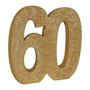 3-D Glittered "60" Centerpiece3-D Glittered "60" Centerpiece