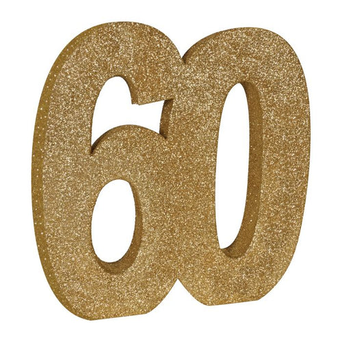 3-D Glittered "60" Centerpiece3-D Glittered "60" Centerpiece