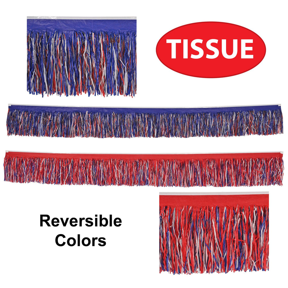 6-Ply Tissue Fringe Drape | Patriotic