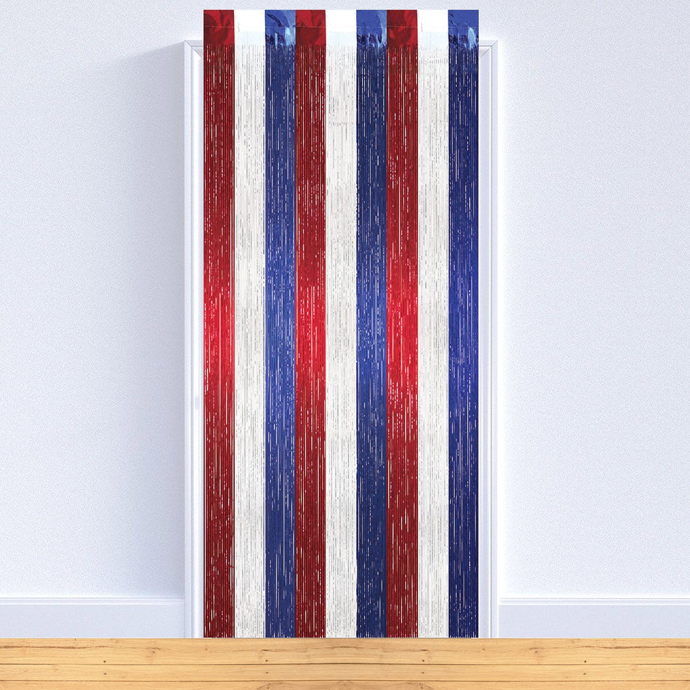 Patriotic Metallic Curtain