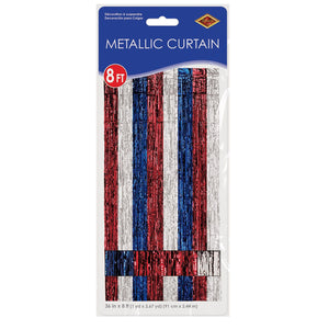 Patriotic Metallic Curtain
