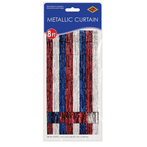Patriotic Metallic Curtain