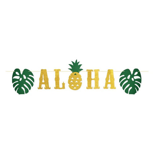 Glittered Aloha Streamer