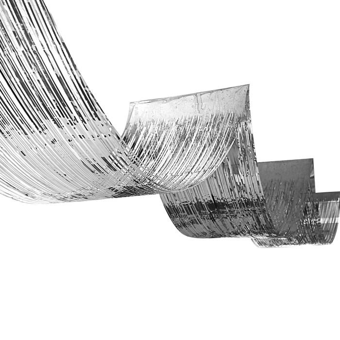 1-Ply Metallic Fringe Ceiling Curtain | Silver