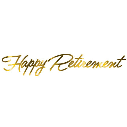 Foil Happy Retirement Streamer
