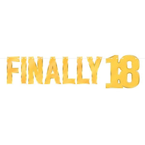 Foil Finally "18" Banner