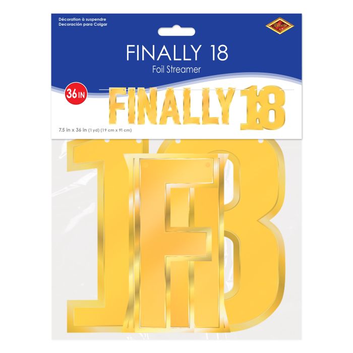 Foil Finally "18" Banner