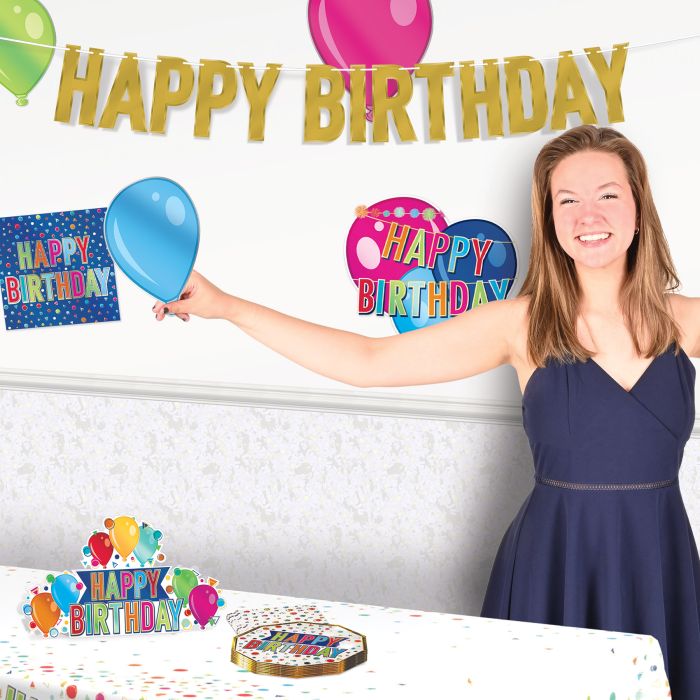 Foil Happy Birthday Streamer