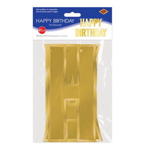 Foil Happy Birthday Streamer