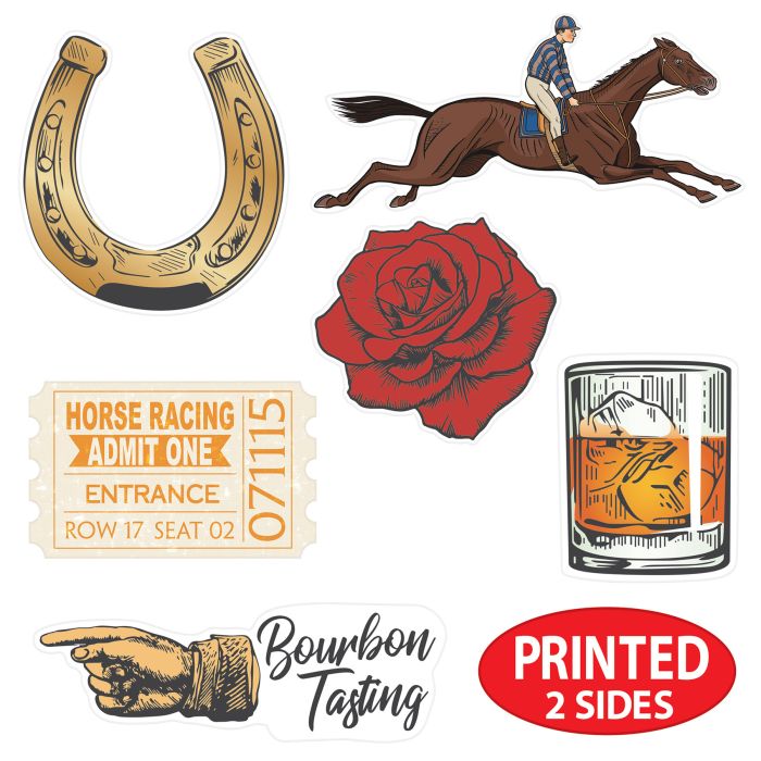 Vintage Horse Racing Mini Cutouts