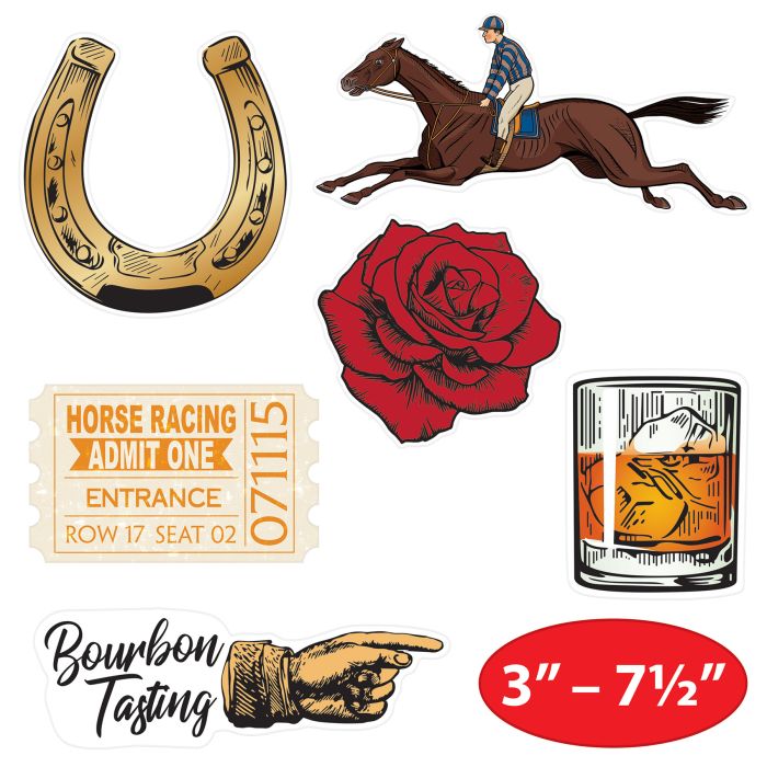 Vintage Horse Racing Mini Cutouts