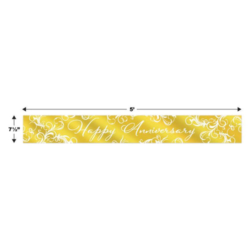 Metallic Happy Anniversary Banner