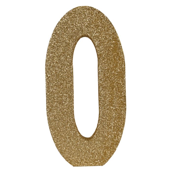 3-D Glittered "0" Centerpiece