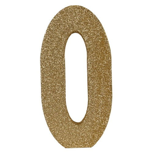 3-D Glittered "0" Centerpiece