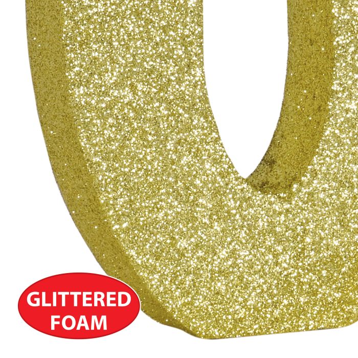 3-D Glittered "0" Centerpiece
