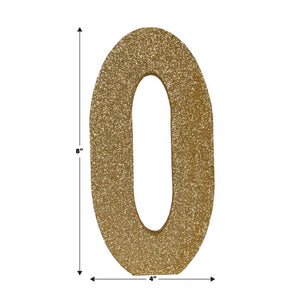 3-D Glittered "0" Centerpiece