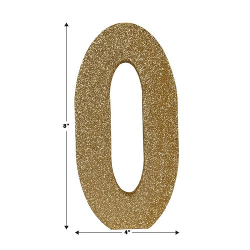 3-D Glittered "0" Centerpiece