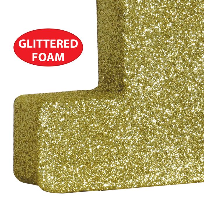 3-D Glittered "1" Centerpiece
