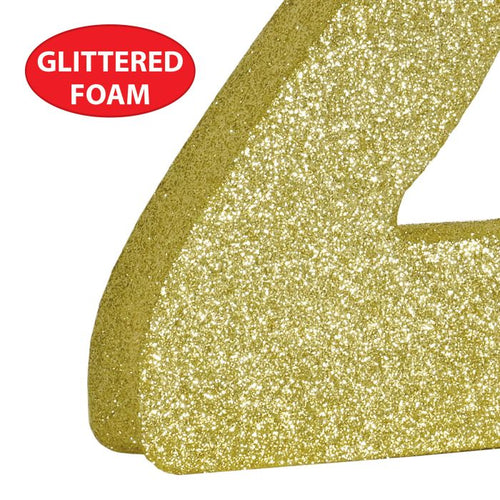 3-D Glittered "2" Centerpiece