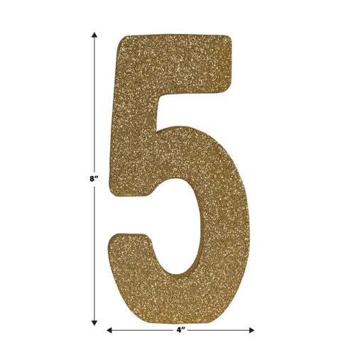 3-D Glittered "5" Centerpiece