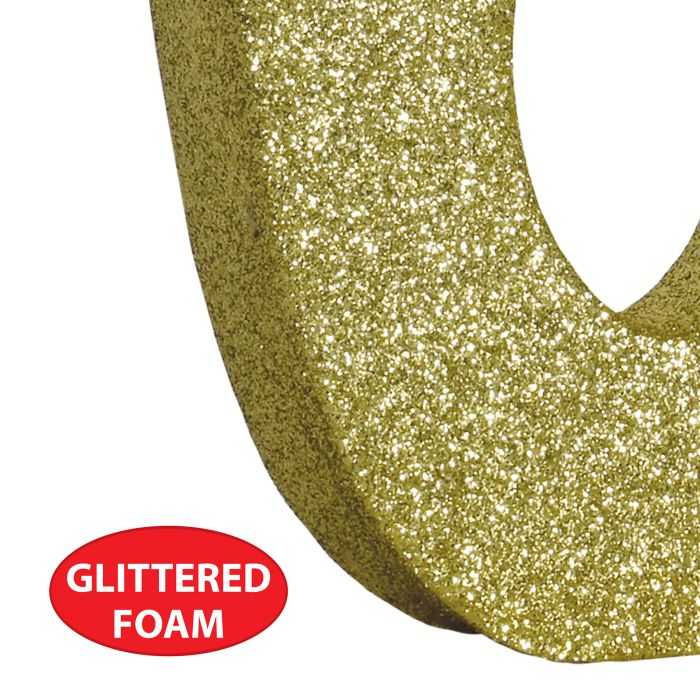 3-D Glittered "6" Centerpiece
