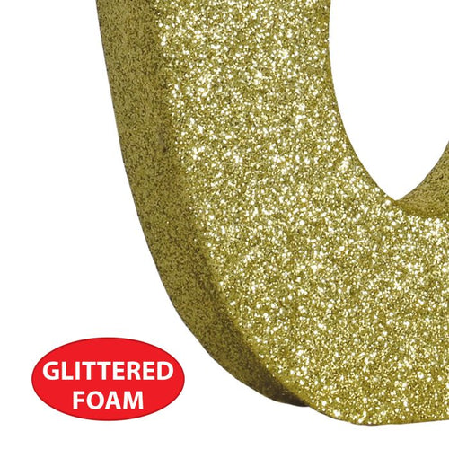 3-D Glittered "6" Centerpiece