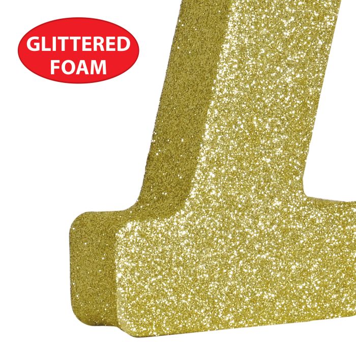 3-D Glittered "7" Centerpiece