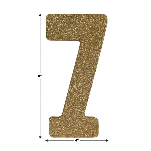 3-D Glittered "7" Centerpiece