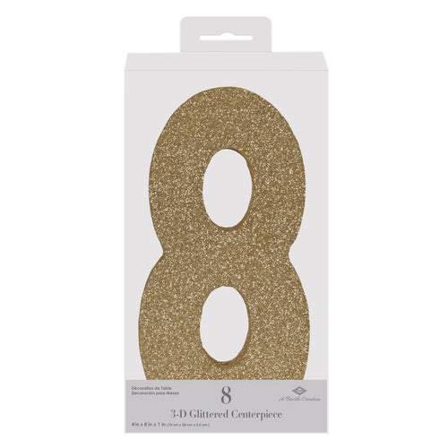 3-D Glittered "8" Centerpiece
