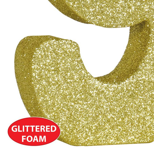 3-D Glittered "9" Centerpiece