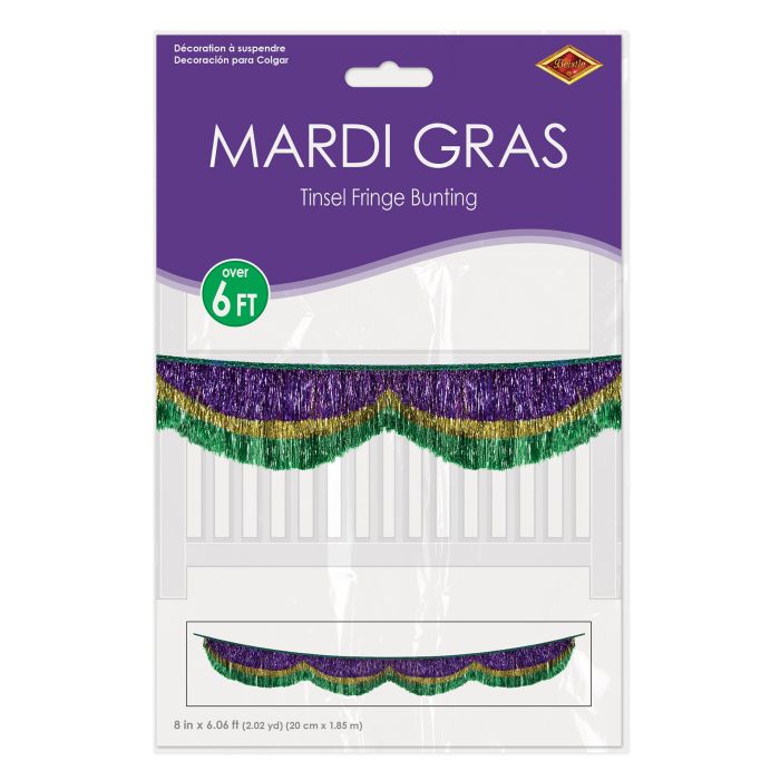 Mardi Gras Tinsel Fringe Bunting
