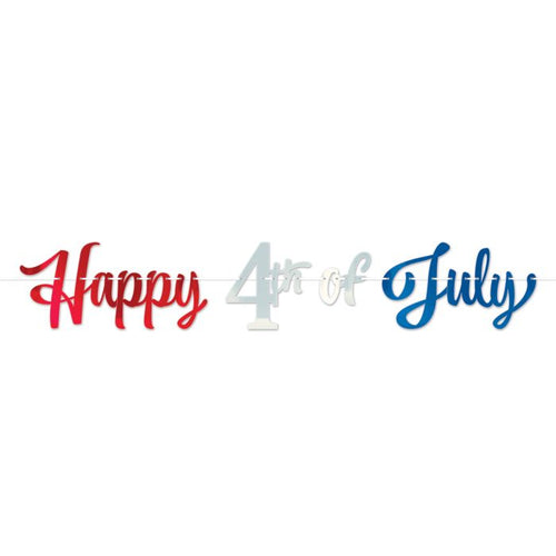 Foil Happy 4th Of July Streamer