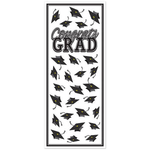 Congrats Grad Door Cover | Black